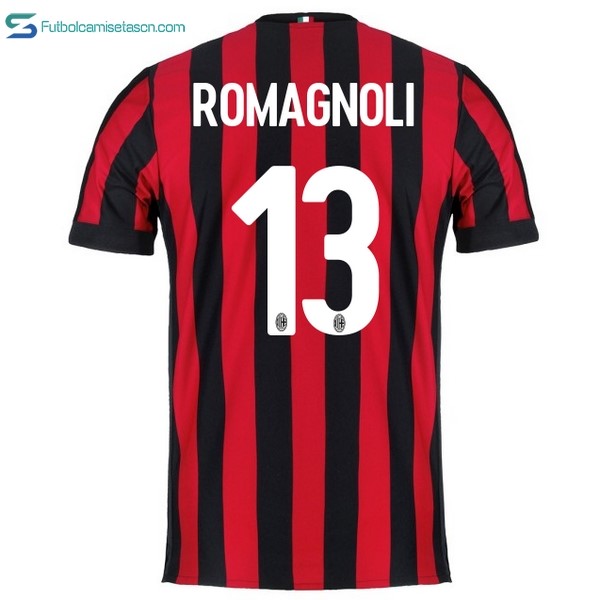 Camiseta Milan 1ª Romagnoli 2017/18